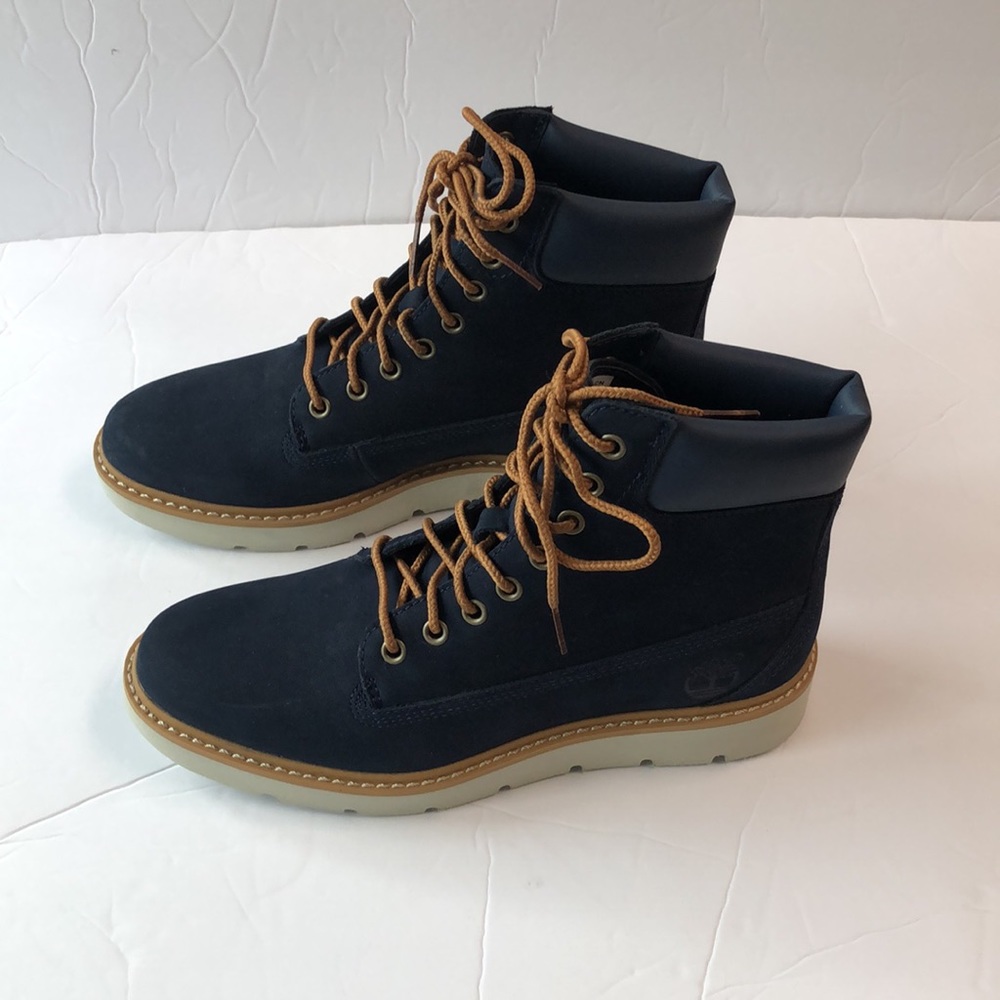 Timberland 6 inch Navy Nubuck Leather Boots